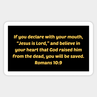 Bible Verse Romans 10:9 Magnet